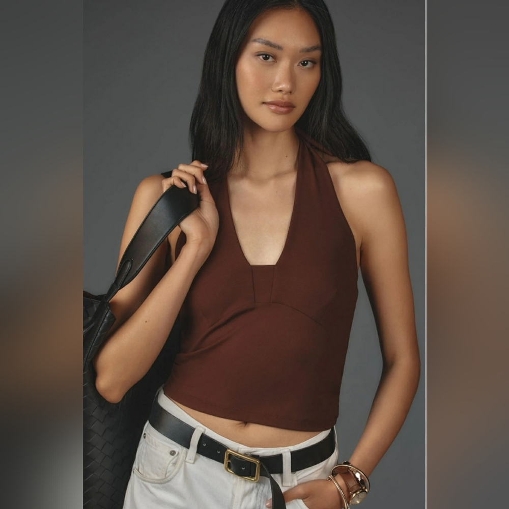 Anthropologie Tailored Halter Top Size 1X NWT